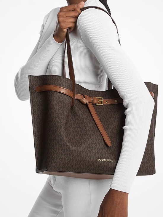 Michael Kors Handbags - Michael Kors Large Brown and Tan Logo Tote